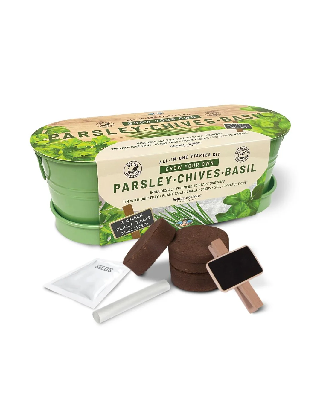 Kitchen Herb Seeds Windowsill Tin Kit - Image 3